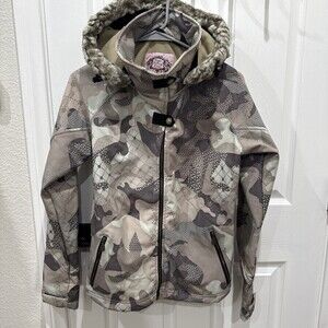 Five Fifty Five 555 Snowboard Winter Ski Fleece Lined Jacket Camo Women’s Medium
